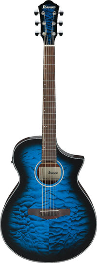 Ibanez AEWC16QA TLH Guitarra ElectroAcústica Transparent Blue Sunburst 1