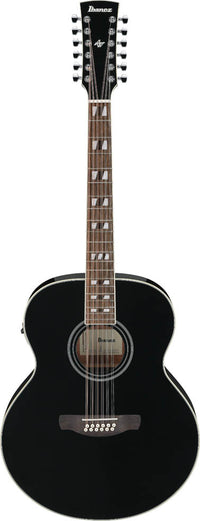 Ibanez AJ7012M1E BK Guitarra ElectroAcústica 12 Cuerdas Jumbo Black High Gloss 1