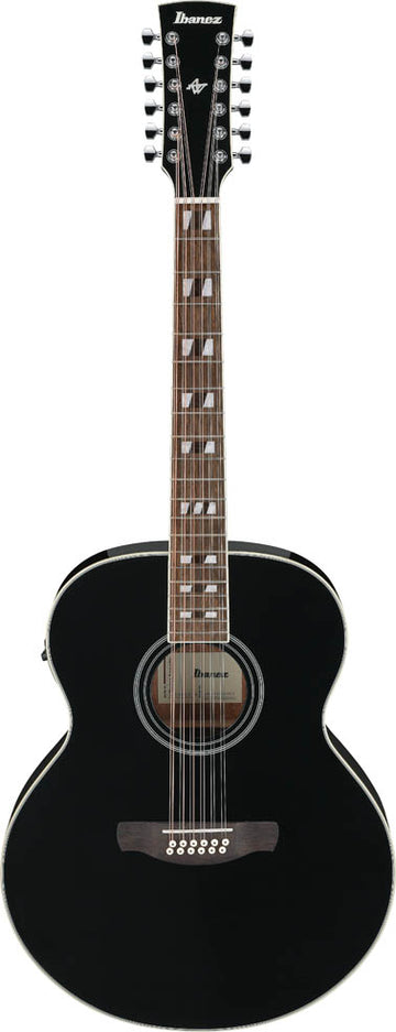 Ibanez AJ7012M1E BK Guitarra ElectroAcústica 12 Cuerdas Jumbo Black High Gloss 1