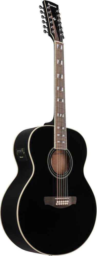 Ibanez AJ7012M1E BK Guitarra ElectroAcústica 12 Cuerdas Jumbo Black High Gloss 3