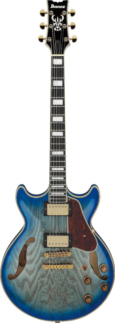 Ibanez AM93QA JBB Artcore Expressionist Guitarra Eléctrica Jet Blue Burst 1