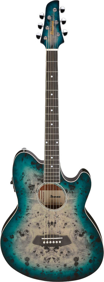 Ibanez TCY10PA CBS Talman Guitarra ElectroAcústica Cosmic Blue Starburst High Gloss 1