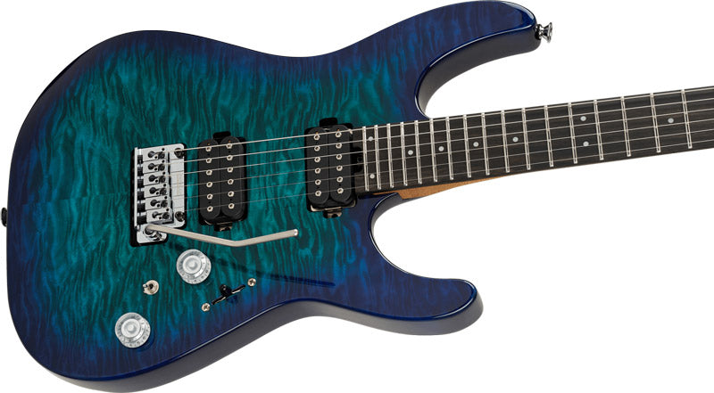 Charvel Pro-Mod Plus DK24 HH 2PT QM EB Guitarra Eléctrica Chlorine Burst 5