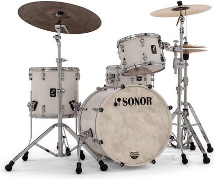 Sonor Momentum Birch 320 Batería Acústica Satin Pure White 1