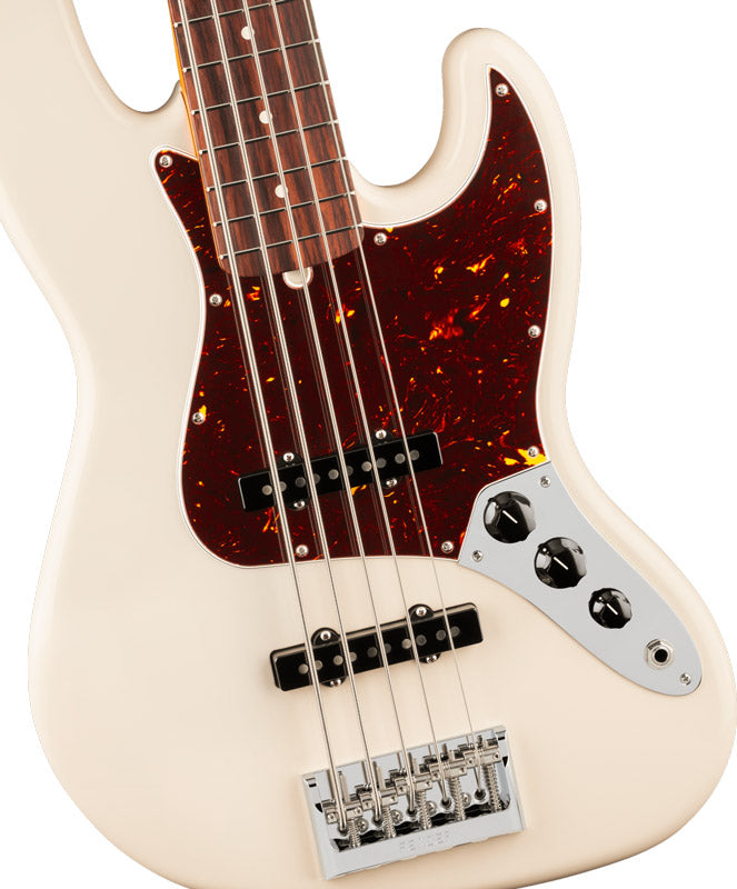 Fender American Professional Jazz Bass V RW Bajo Eléctrico 5 Cuerdas Olympic White 3