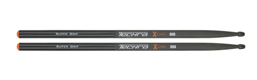 Techra XCARB 5B Supergrip Par Baquetas Batería 1