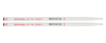 Techra Hammer Of The Gods 5A White Par Baquetas Batería 1