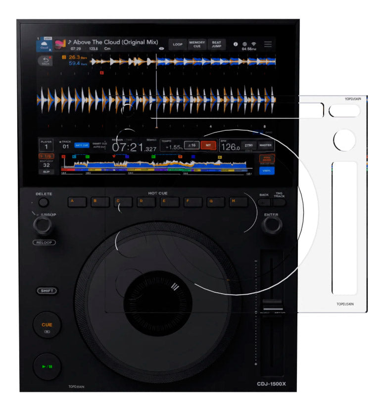 Top DJ Skin TOPCDJ1500X Cubierta para Alphatheta CDJ1500X 2