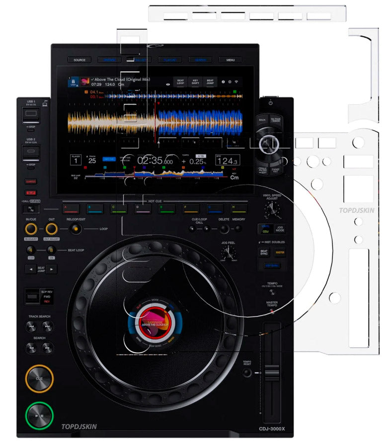 Top DJ Skin TOPDJ3000X Cubierta para Alphatheta CDJ3000X 1