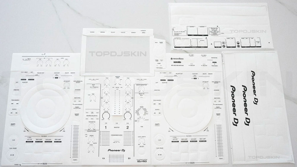 Top DJ Skin TOPDJRX3W Cubierta Blanca para Pioneer DJ XDJ RX3 1
