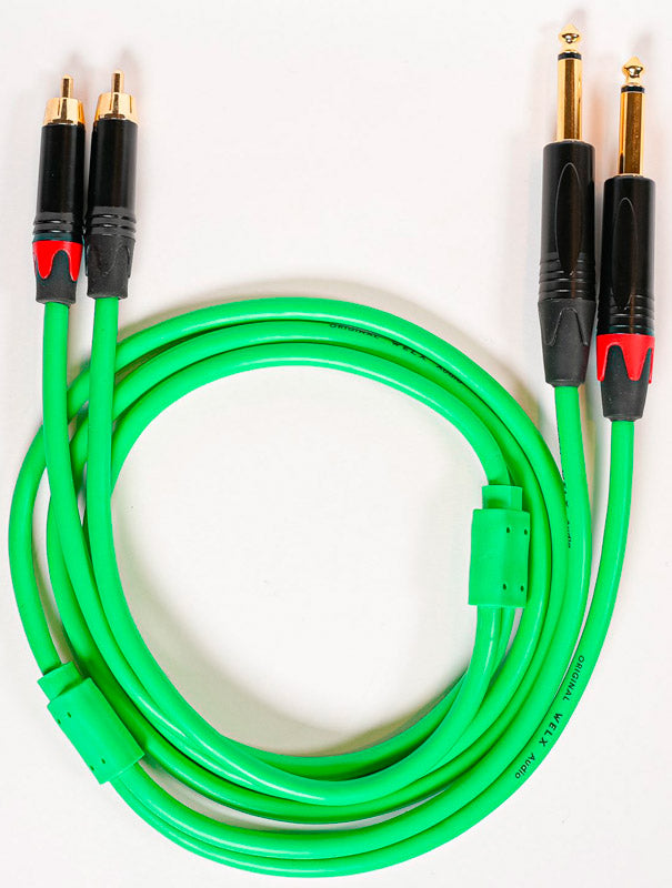 Welx WELX73BGM1ZX GR RT Cable 2 x RCA 2 x jack 1.5 metros Verde 1