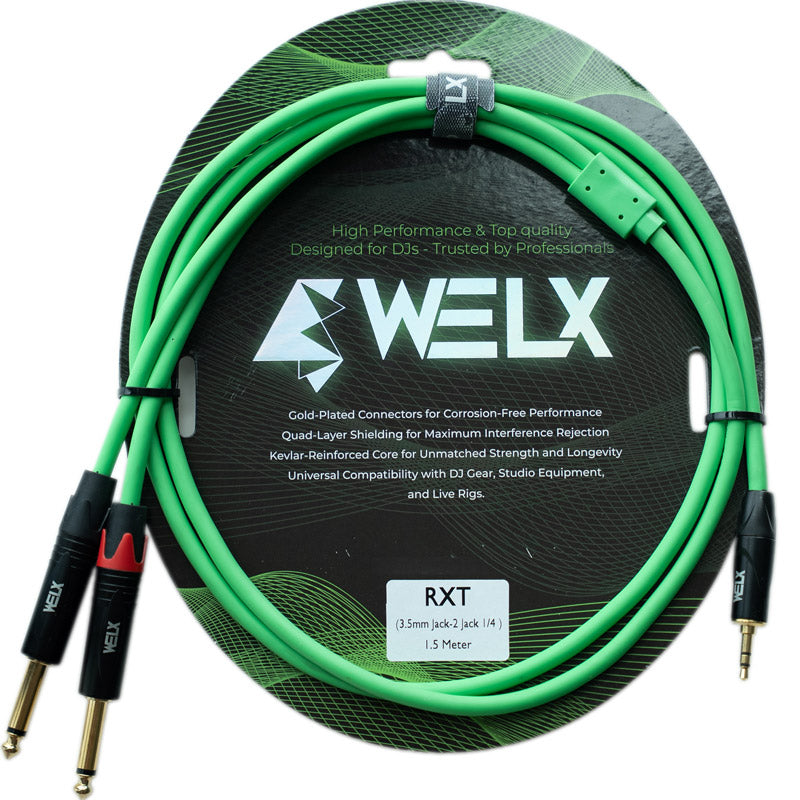 Welx WELXP8LKRWH3 GR RXT Cable 2 x Jack Minijack 1.5 metros Verde 1