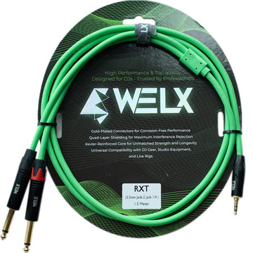 Welx WELXP8LKRWH3 GR RXT Cable 2 x Jack Minijack 1.5 metros Verde 1