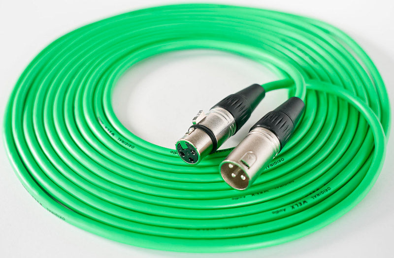 Welx WELXGWSCRPBS3M GR CC Cable XLR Macho XLR Hembra Balanceado 3 Metros Verde 1