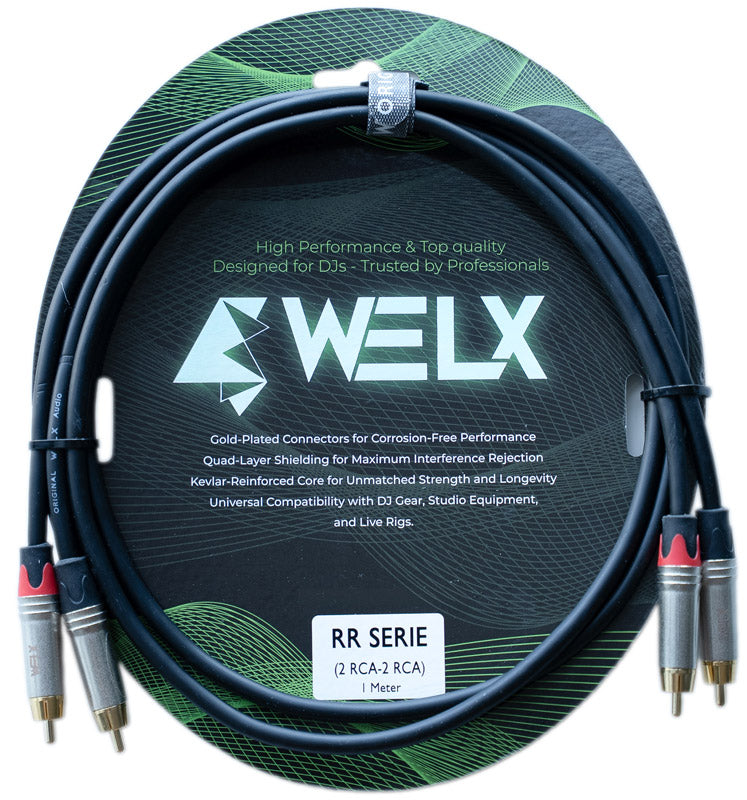 Welx WELXST3NMM8A0 BLK RR Cable 2 x RCA 2 x RCA 1 Metro Negro 1