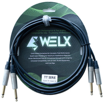 Welx WELXES8ZBL8R BLK TT Cable 2 x Jack 2 x Jack 1.5 Metros Negro 1