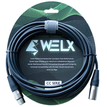 Welx WELX60X14YXO3M BLK CC Cable XLR Macho XLR Hembra Balanceado 3 Metros Negro 1