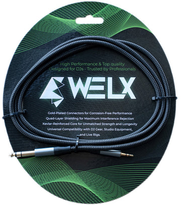 Welx WELXSTX BLK TX Cable Minijack a Jack Balanceado 1.5 Metros Negro 1