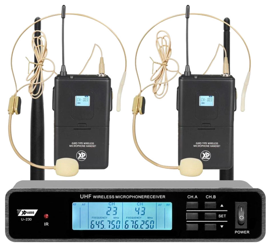 XP Audio U230 HS Sistema Inalámbrico 2 Micrófonos Diadema 1