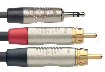 Auvisa NYC15 MPS2CMR Cable 2 x RCA a Minijack 1.5 metros 1