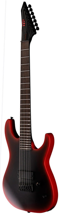 ESP LTD M-7 Baritone Black Metal II BRBS Guitarra Eléctrica 7 Cuerdas Black Red Burst Satin 2