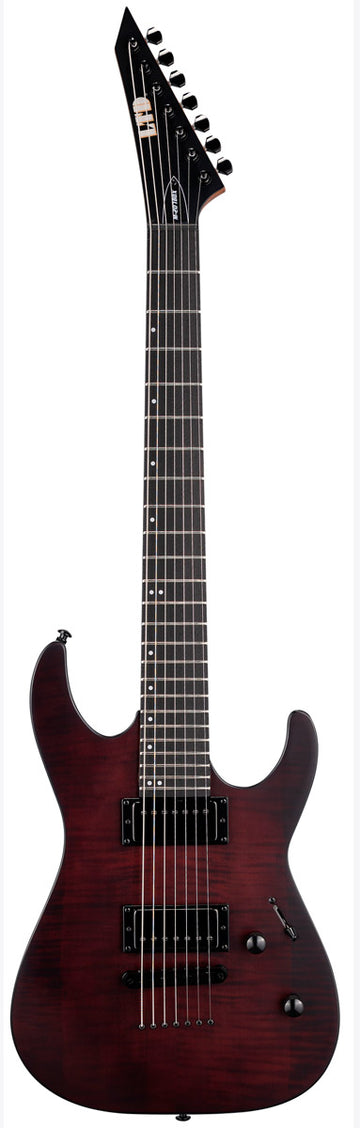 ESP LTD M-207B Baritone DX CS Guitarra Eléctrica 7 Cuerdas Crimson Satin 1