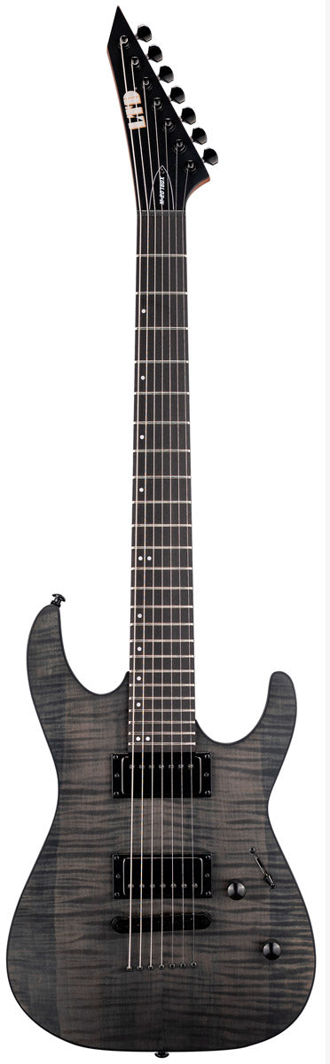 ESP LTD M-207B Baritone DX STBS Guitarra Eléctrica 7 Cuerdas See Thru Black Satin 1