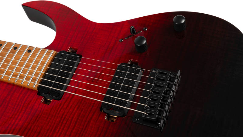 Spira S457-TRD Guitarra Eléctrica 7 Cuerdas Transparent Red 3