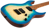 Spira S500-QAB Guitarra Eléctrica Transparent Aqua Blue 3