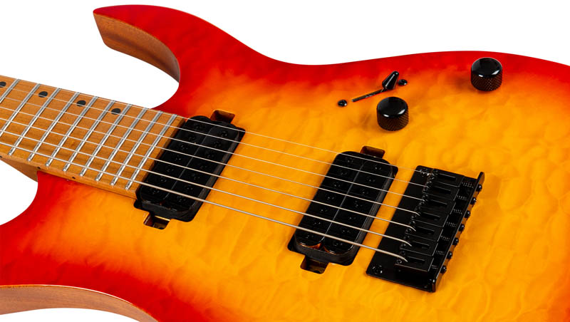 Spira S507-QFB Guitarra Eléctrica 7 Cuerdas Fireburst 3
