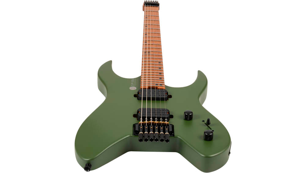 Spira S400H-MGR Headless Guitarra Eléctrica Satin Green 3