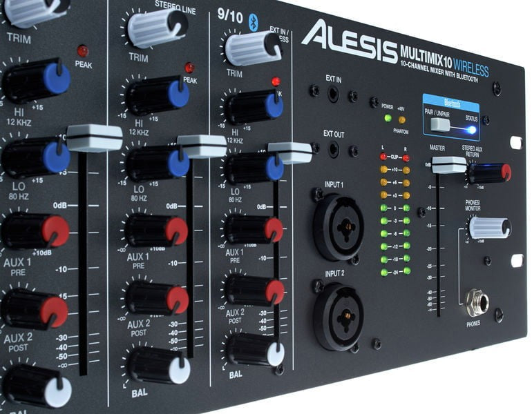 Alesis Multimix 10 Wireless Mezclador de 10 Canales en Rack con Bluetooth 6