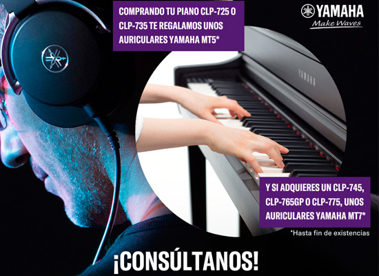 AURICULARES DE REGALO CON PIANOS DIGITALES YAMAHA CLP700